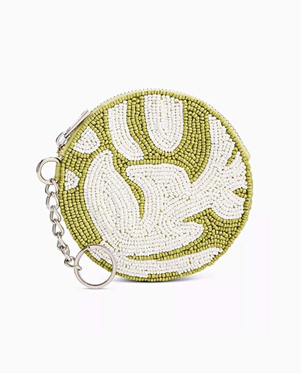 On 34th Hand Beaded Round Coin Purse Green (MSRP $40)
